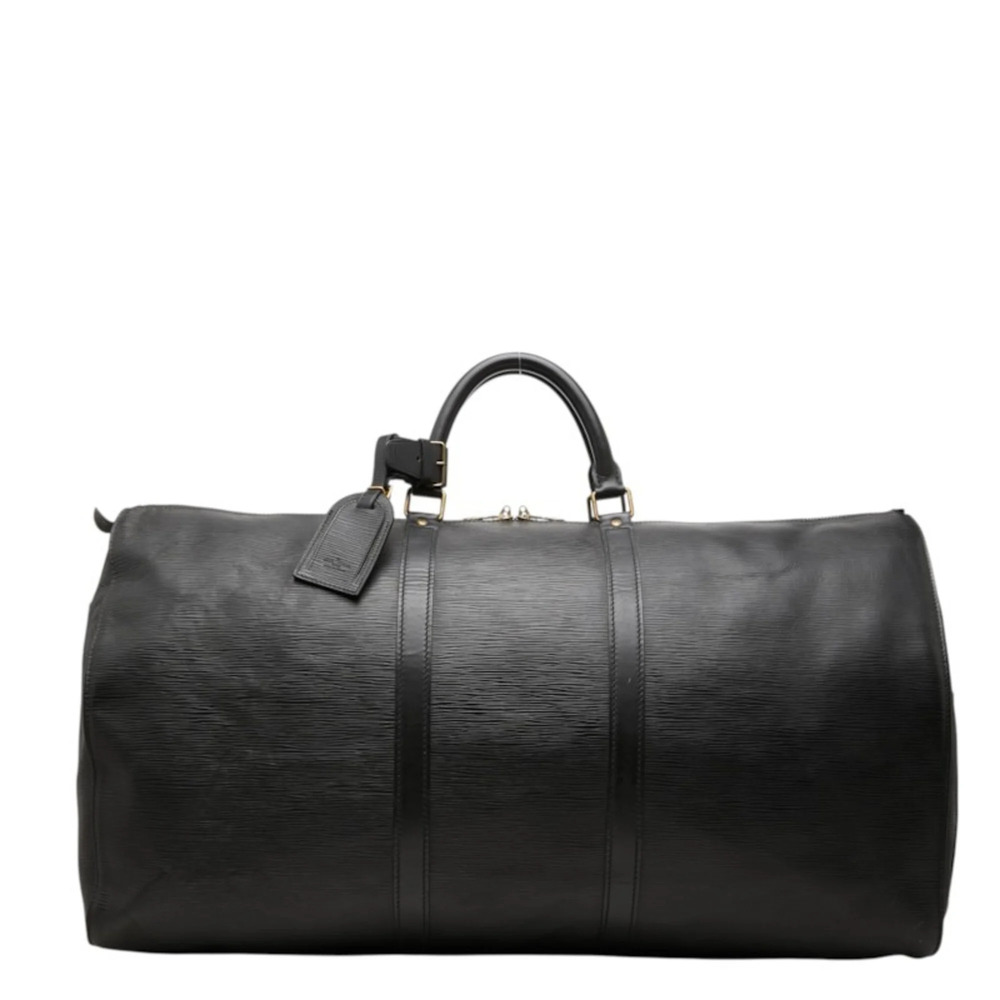 Louis Vuitton Epi Keepall 60 Boston Bag M42942 Noir Black Leather Women's LOU...